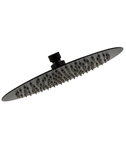 Foto 3 | Regadera Redonda de 25 cm con Brazo y Chapetón Rubinett de Acero Inoxidable 304 Negro