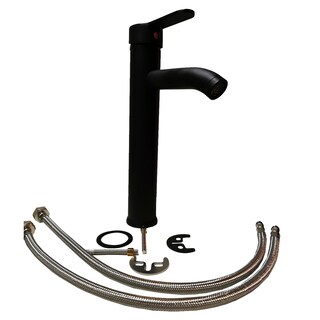 Foto 1 | Llave Monomando para Lavabo Acero Inoxidable Alfa color Negro Mate de 30 cm de Alto