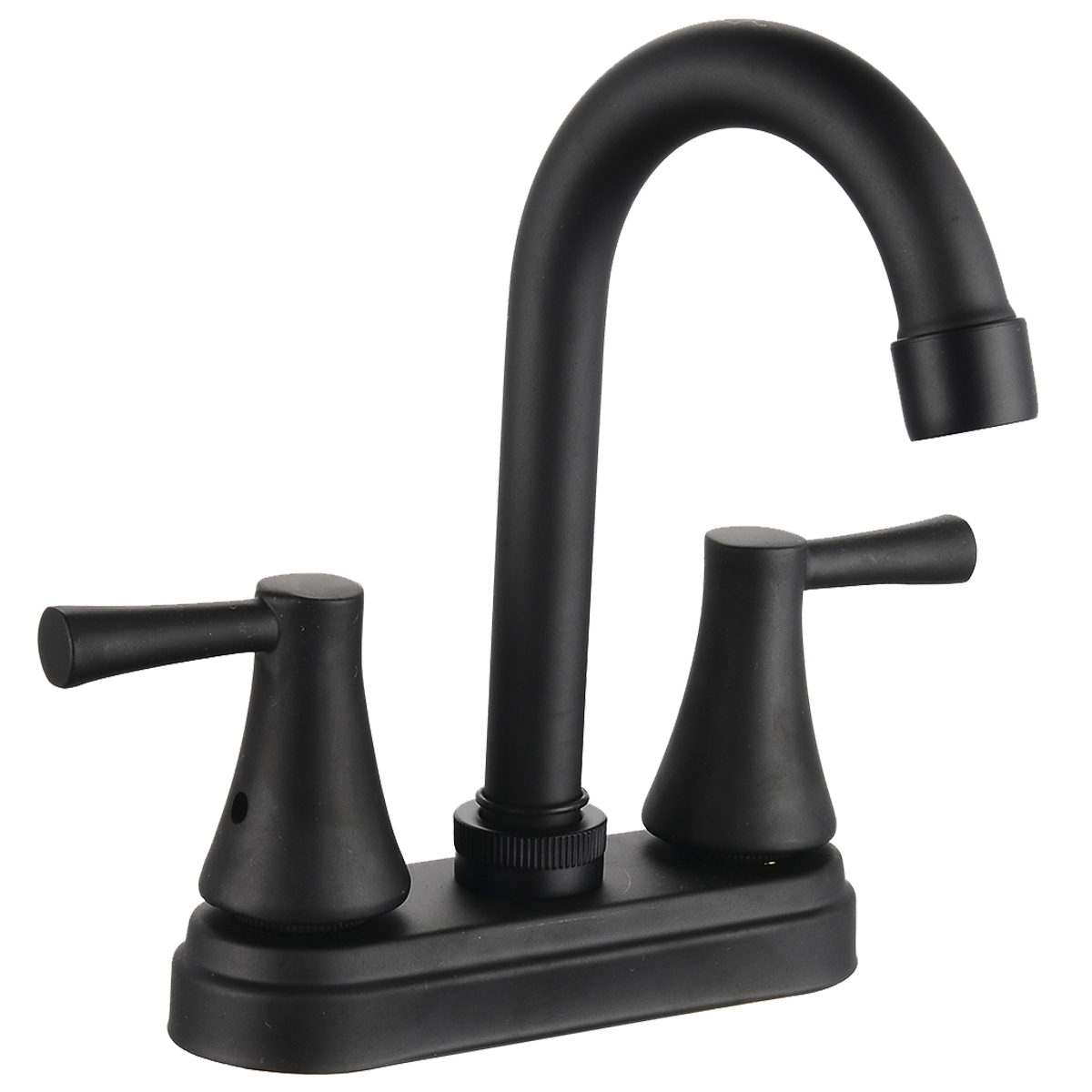 Llave Mezcladora de Lavabo Alfa X4-ACU-NEG color Negro Mate de Acero Inoxidable con Manerales Garza