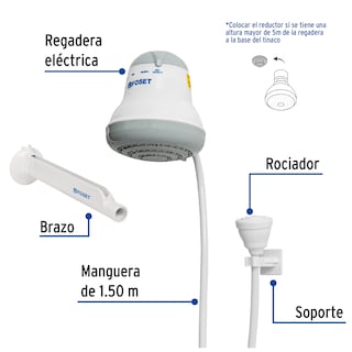 Foto 2 | Regadera Eléctrica de 4 Temperaturas Foset Regel-4 color Blanco