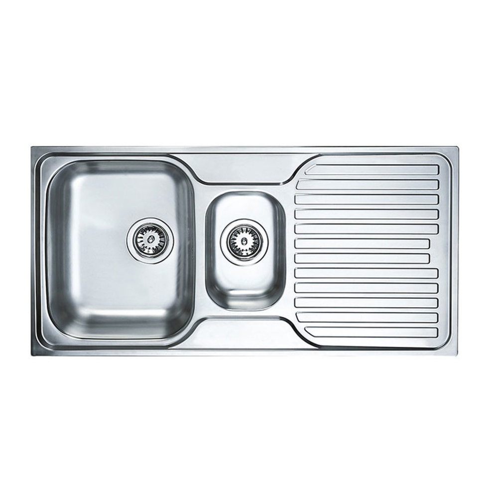 Tarja Doble Empotrable y Escurridor Teka 1400.510 2c 1e I/d Der 1 Perf Plateado de 140 cm Acero Inoxidable