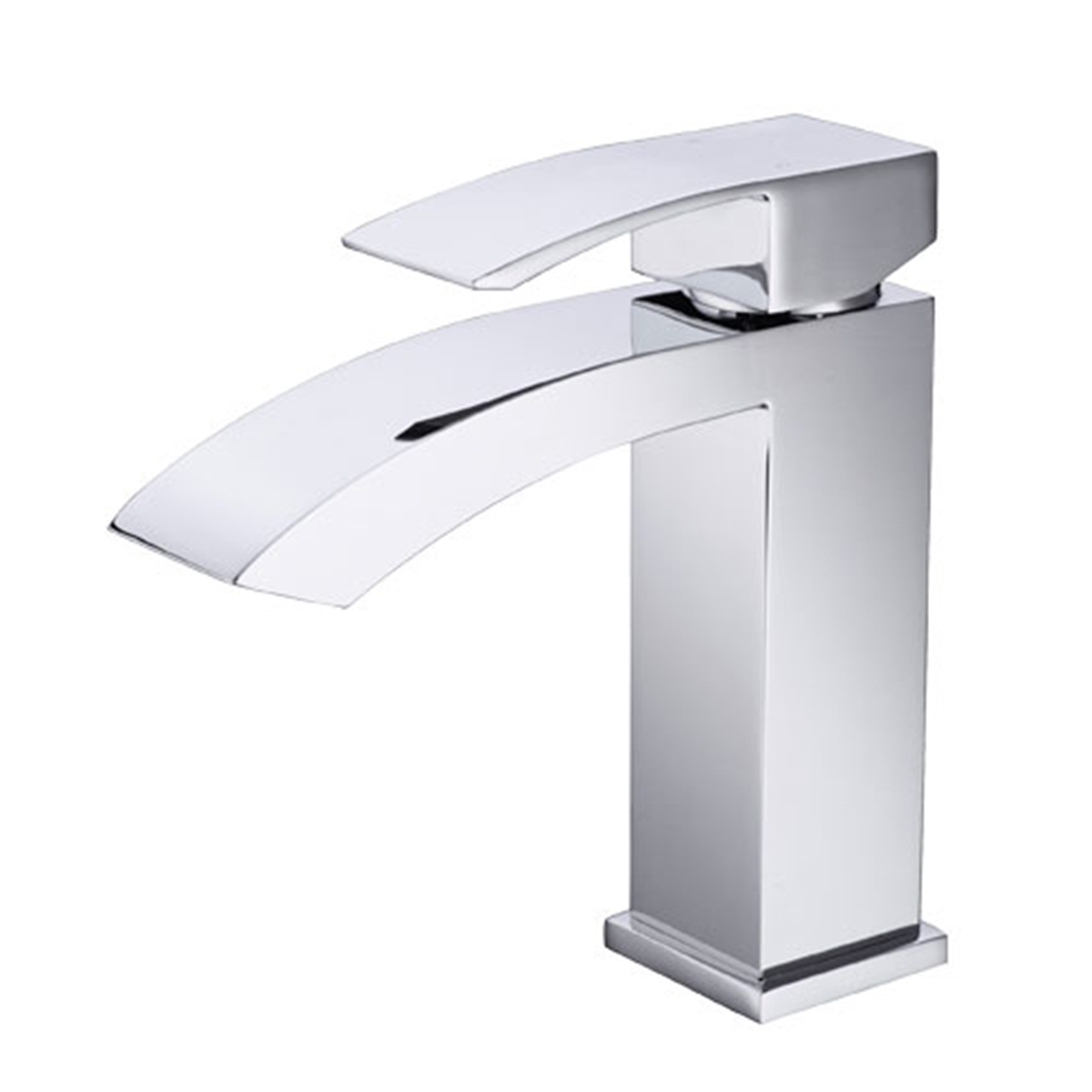 Llave Monomando para Baño y Lavabo Rubinett Xk-Mn-Bc1 color Plateado Latón Sólido Cromado 17 cm tipo Cascada