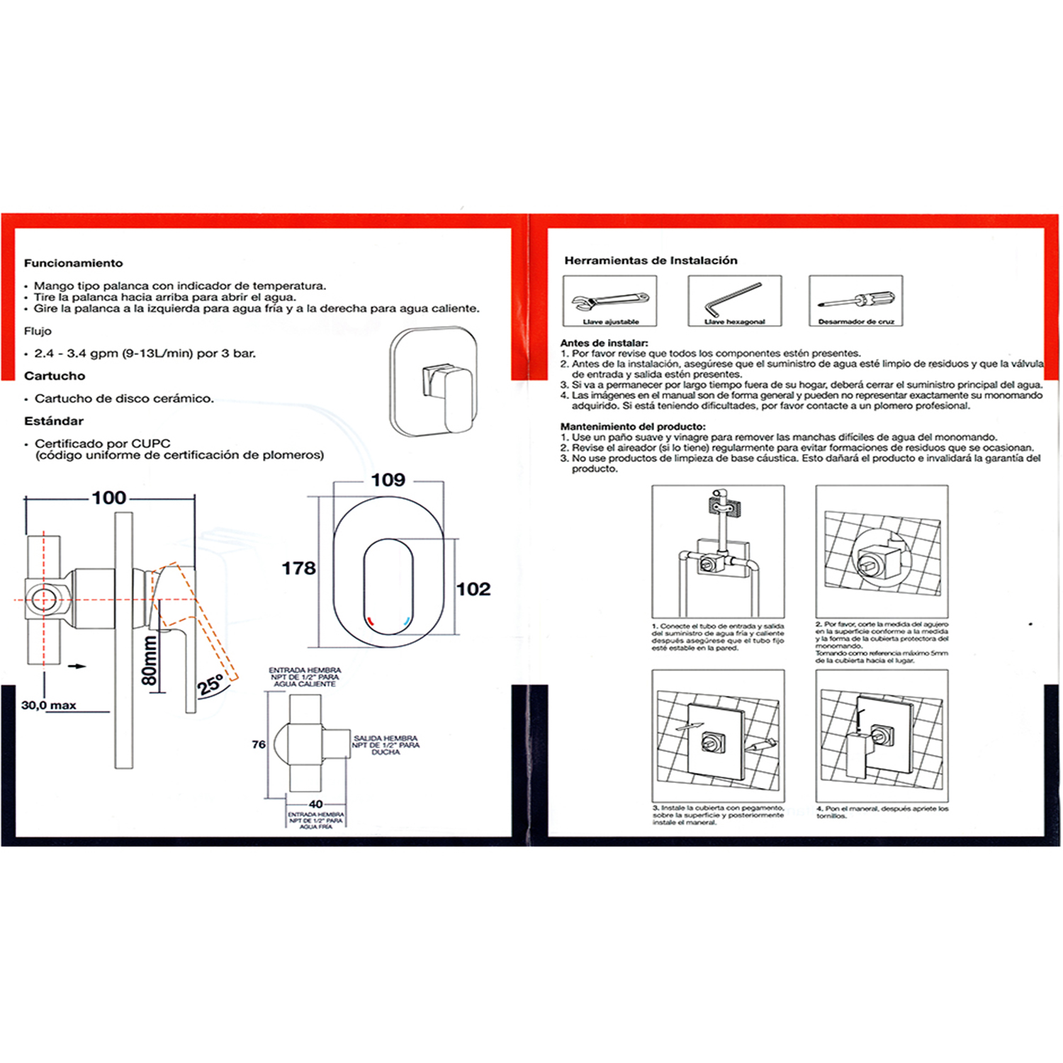 Foto 4 pulgar | Monomando para Regadera Rubinett Ovalado Satinado de Acero Inoxidable