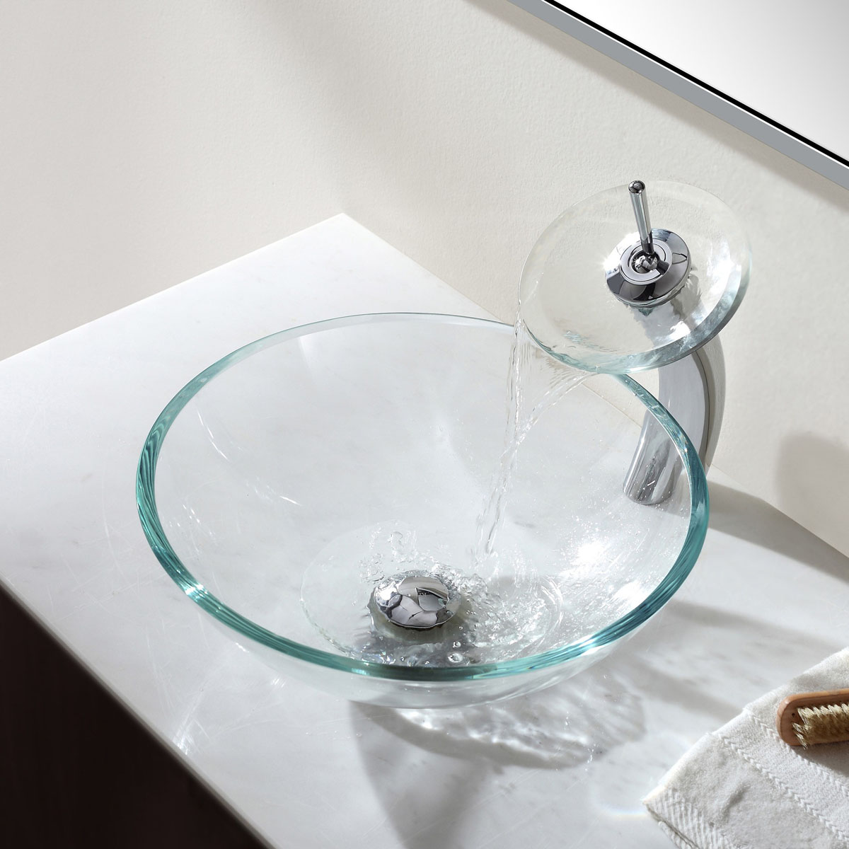 Foto 2 | Paquete con Lavabo Vidrio Llave y Desagües Esatto Kit Vetro