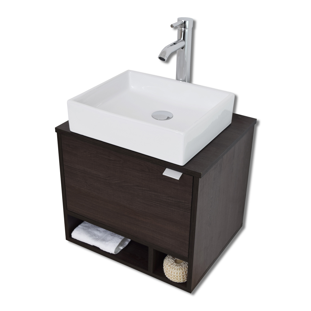 Mueble Dcta Platz con Lavabo Cerámica Llave y Desagüe Esatto color Beige