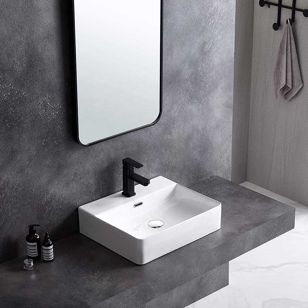 Foto 2 | Paquete con Lavabo Llave y Desagües Esatto Zigna Nc Blanco/ Negro