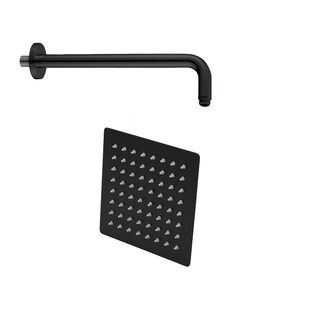 Foto 1 | Regadera Cuadrada Rubinett de 20 cm con Brazo Redondo Negro