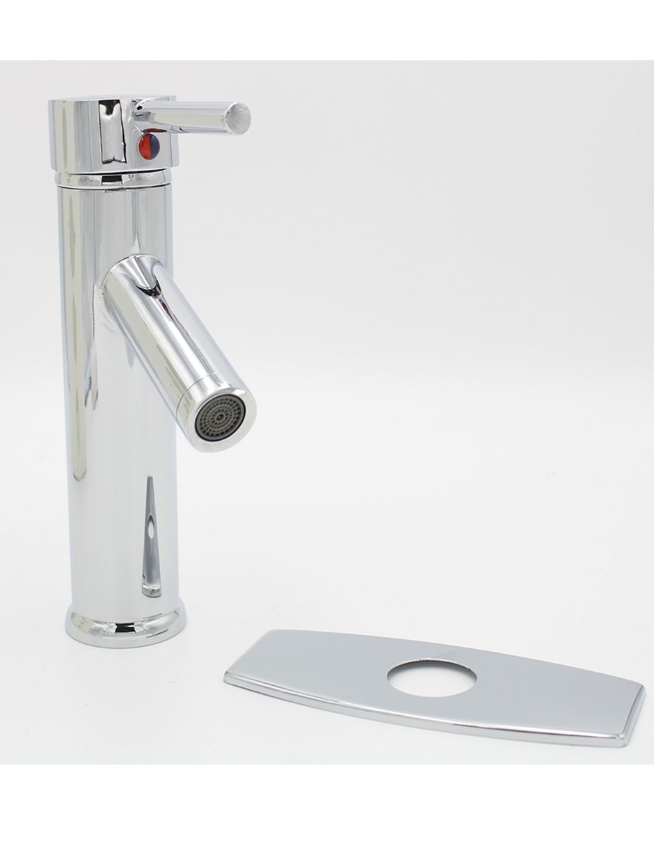 Foto 2 | Llave Monomando Rubinett Baño Lavabo Cromado Laton 17cm Nariz Abajo