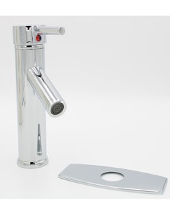 Foto 2 | Llave Monomando Rubinett Baño Lavabo Cromado Laton 17cm Nariz Abajo