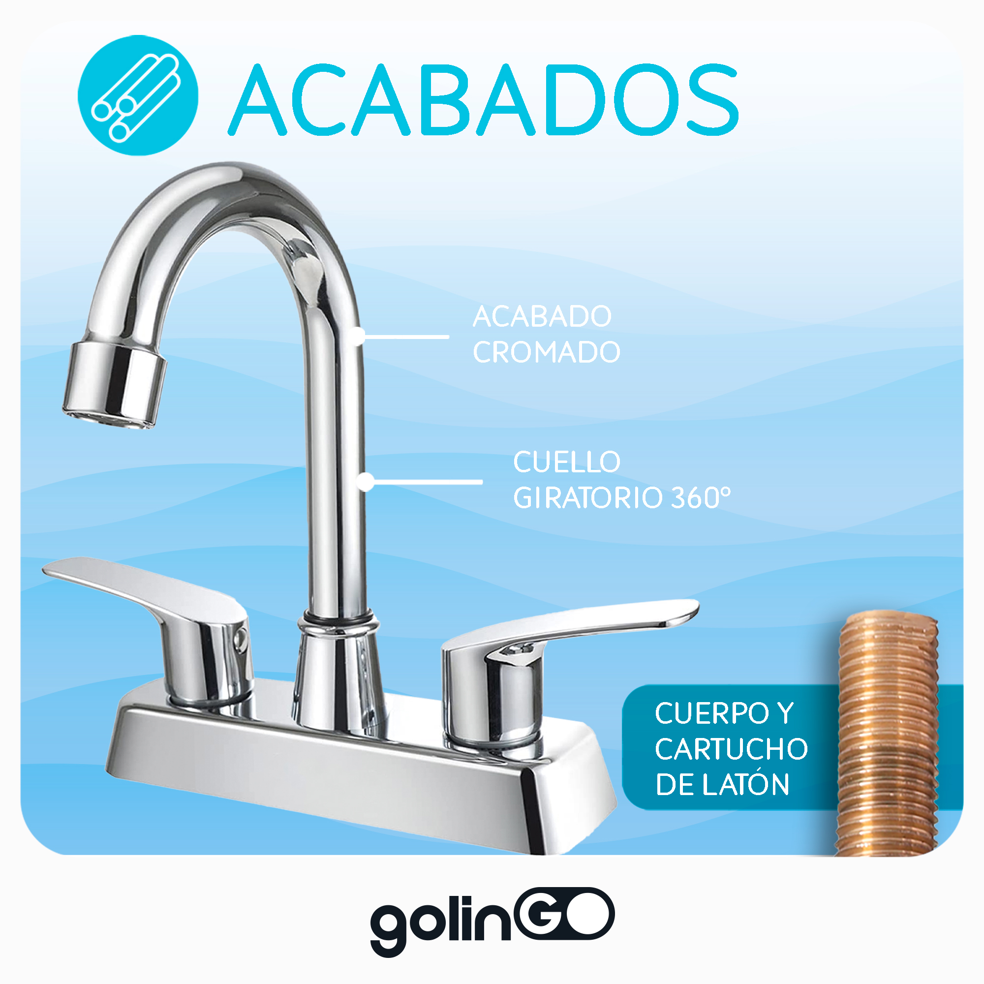 Foto 4 pulgar | Grifo para Lavabo de Baño Solvex Sp-40067 Gris