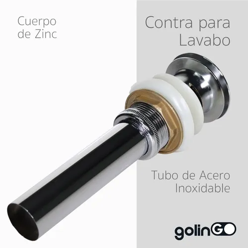 Foto 4 pulgar | Contracanasta para Lavabo 1 1/4 Fumetax color Negro Tapón Push Desagüe