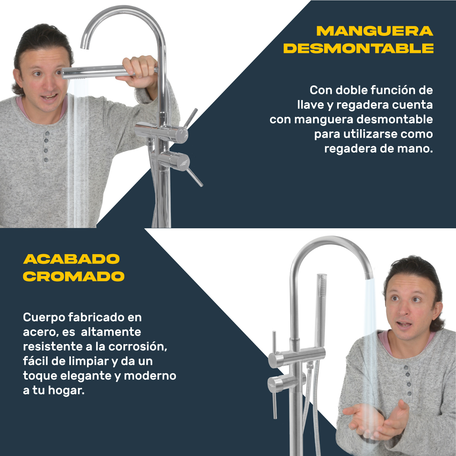 Foto 4 pulgar | Grifo para Bañera de Acero Inoxidable Gutstark Mkz-llavetinapla