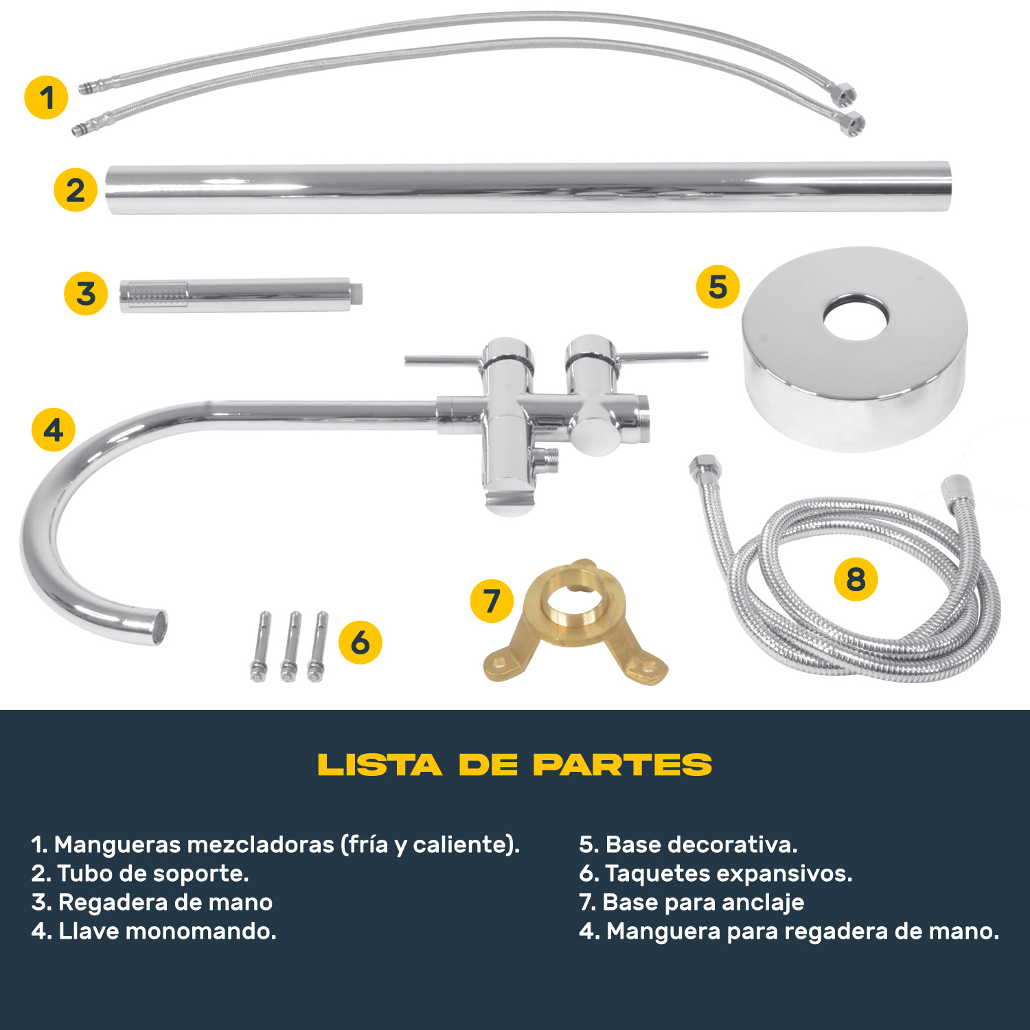 Foto 6 | Grifo para Bañera de Acero Inoxidable Gutstark Mkz-llavetinapla