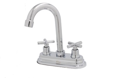 Foto 1 | Mezcladora Lavabo Cuerpo De Latón Cromado Cruzeta