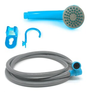 Foto 3 | Regadera Portátil Eléctrica Exterior Con Bomba De Agua Azul