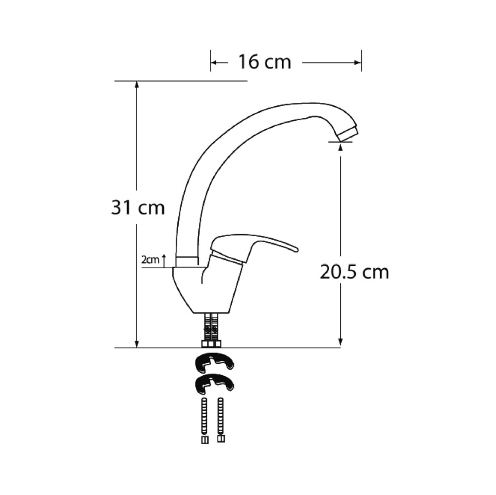 Foto 3 pulgar | Grifo Cocina Monomando Eb Técnica Eb-euromando Acabado Cromo De 31 Cm