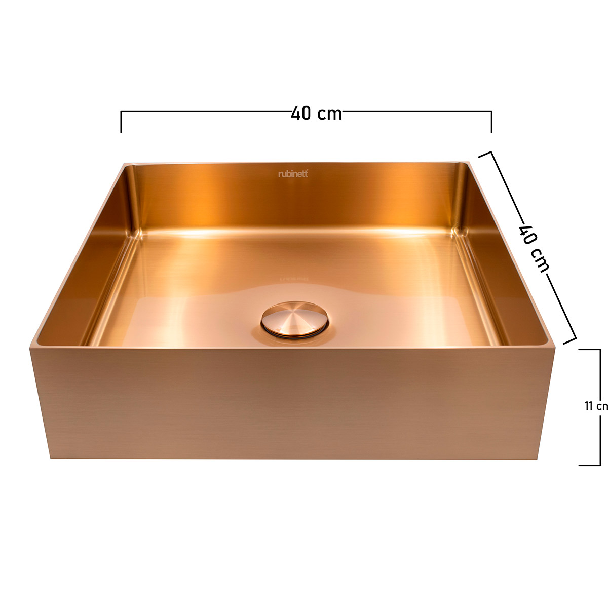 Foto 4 pulgar | Lavabo con Tapón Rubinett Xov-4011d color Cobre