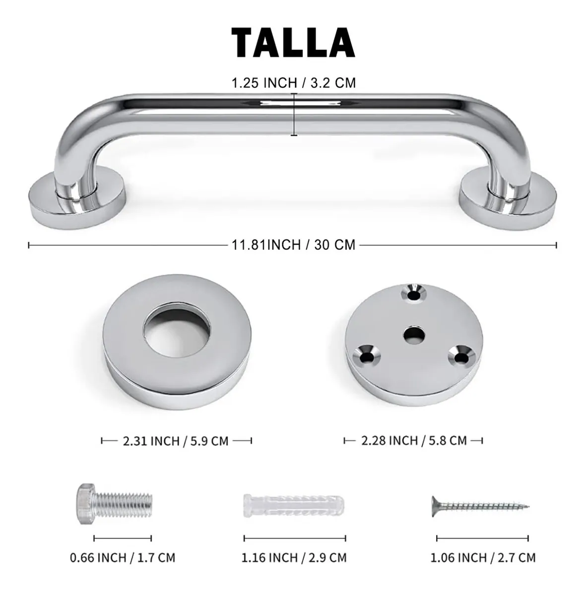 Foto 4 pulgar | Barras de Seguridad para Baño Malubero 2 Piezas