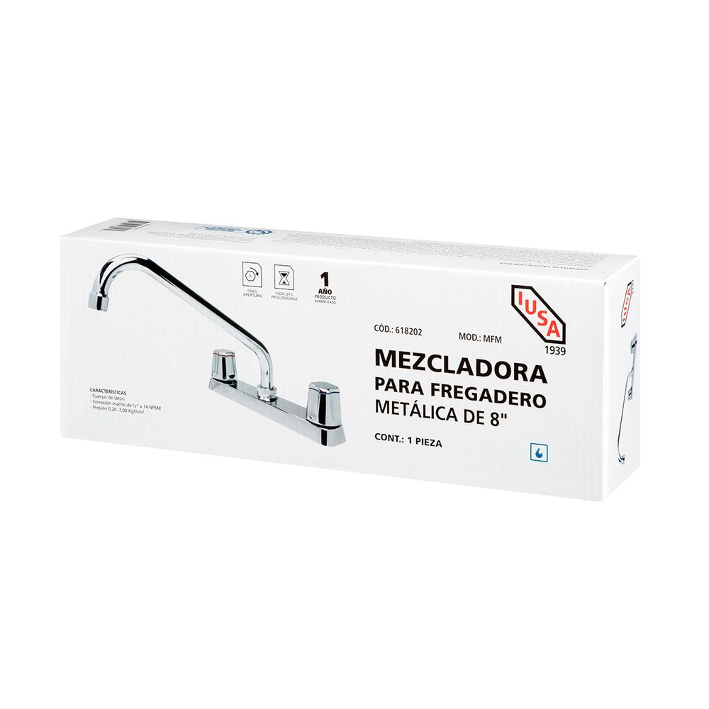 Foto 3 | Llave Mezcladora  IUSA para Fregadero 8´ Metalica