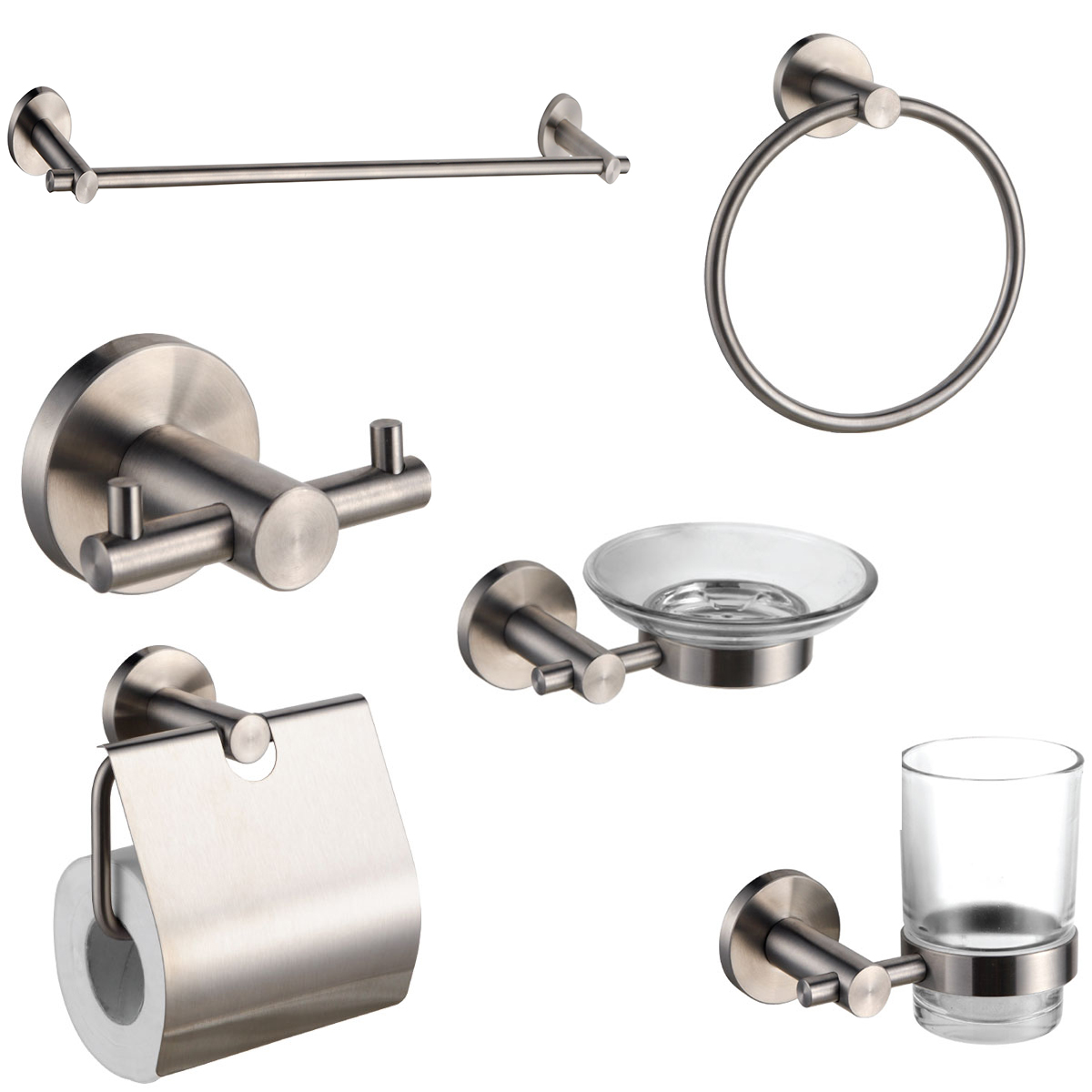 Foto 3 pulgar | Accesorios para Baño de Acero Inoxidable Rubinett 6 Piezas