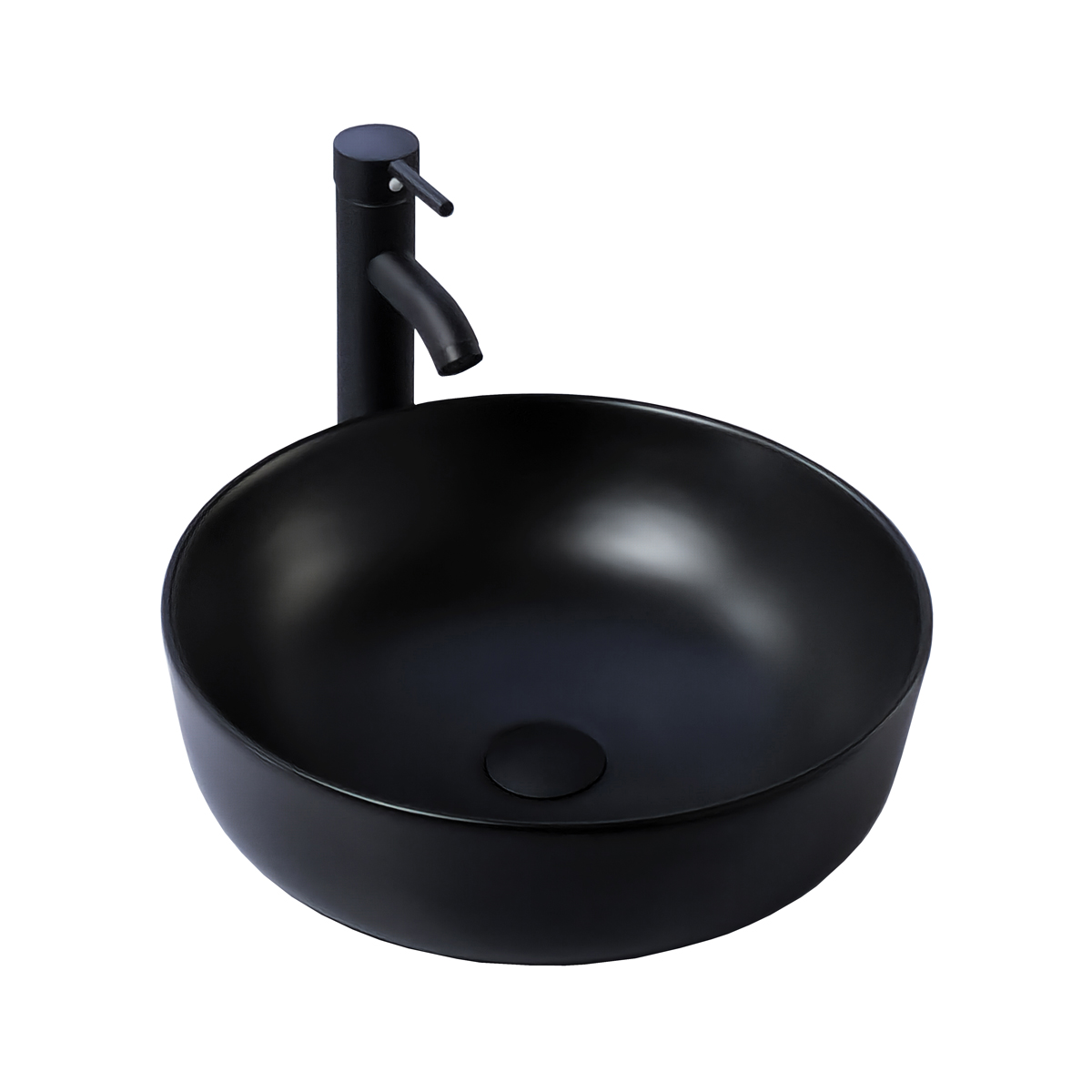 Lavabo Esatto Econokit Svart Nn color Negro + Llave y Céspol