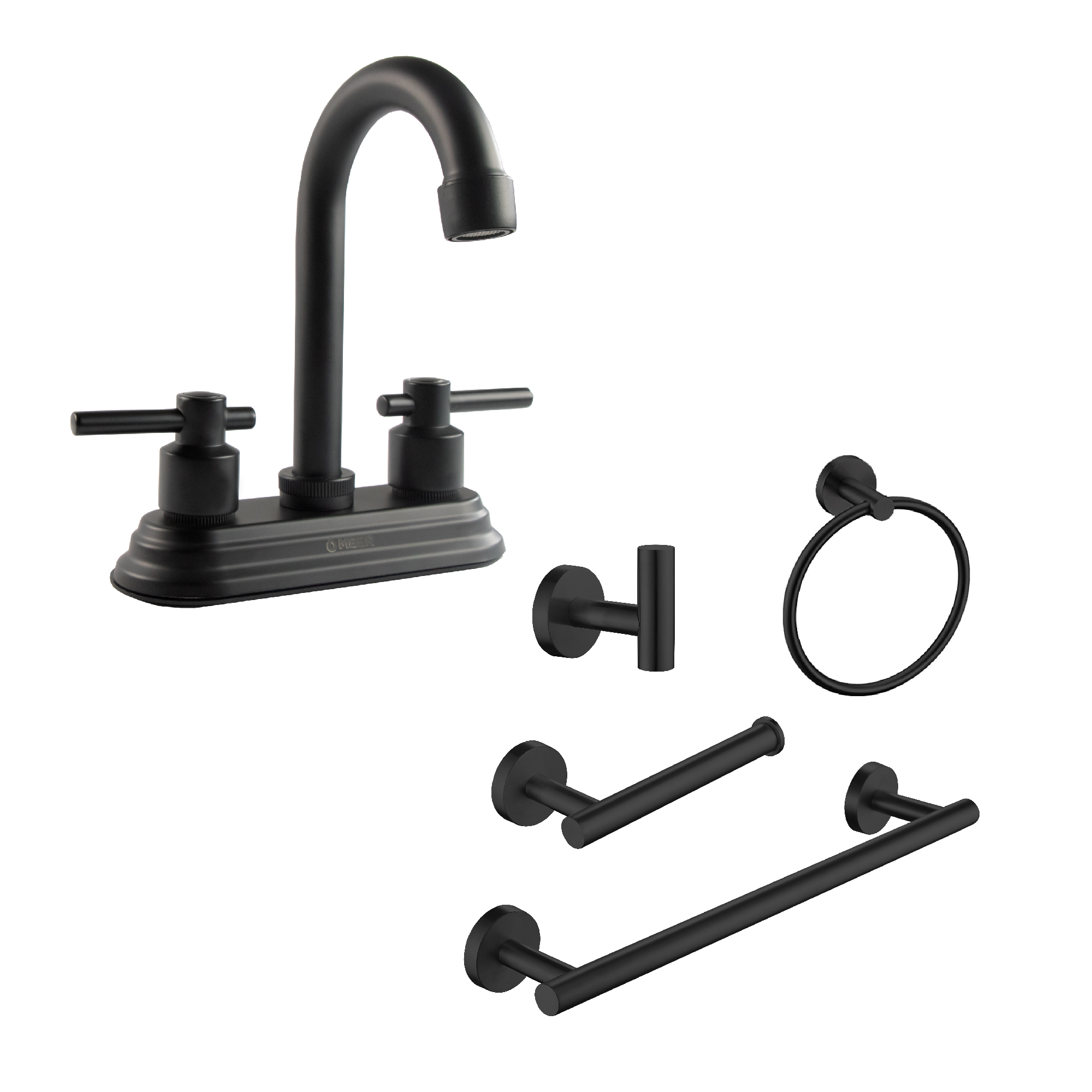 Kit de Mezcladora para Lavamanos y Accesorios para Baño de Acero Inoxidable Latón y Zinc