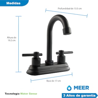 Foto 2 | Kit de Mezcladora para Lavamanos y Accesorios para Baño de Acero Inoxidable Latón y Zinc