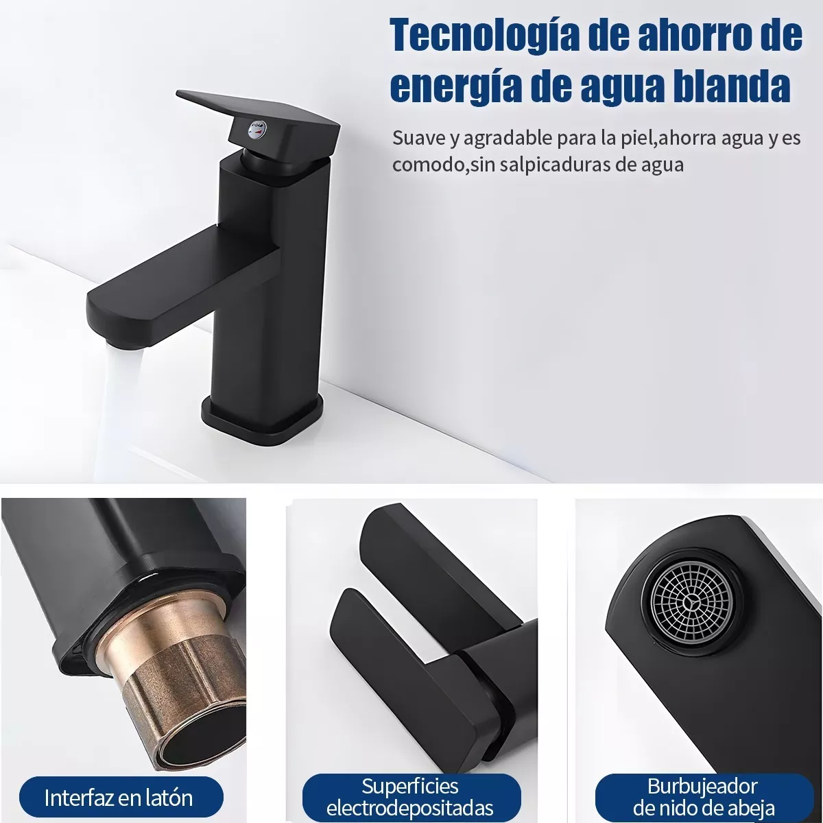 Foto 4 pulgar | Llave Monomando Eo Safe Imports Esi-7695 Fregadero Mezcladora Inoxidable Negro