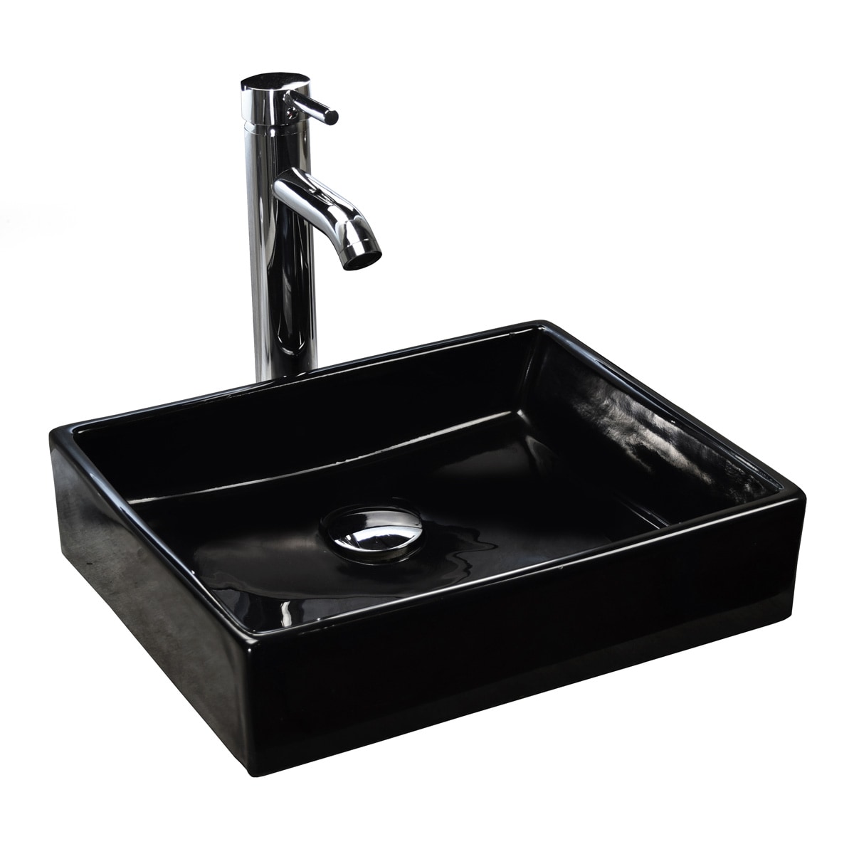 Paquete Lavabo Ovalín color Negro con Llave y Desagües Esatto  Kit Plek $2,089