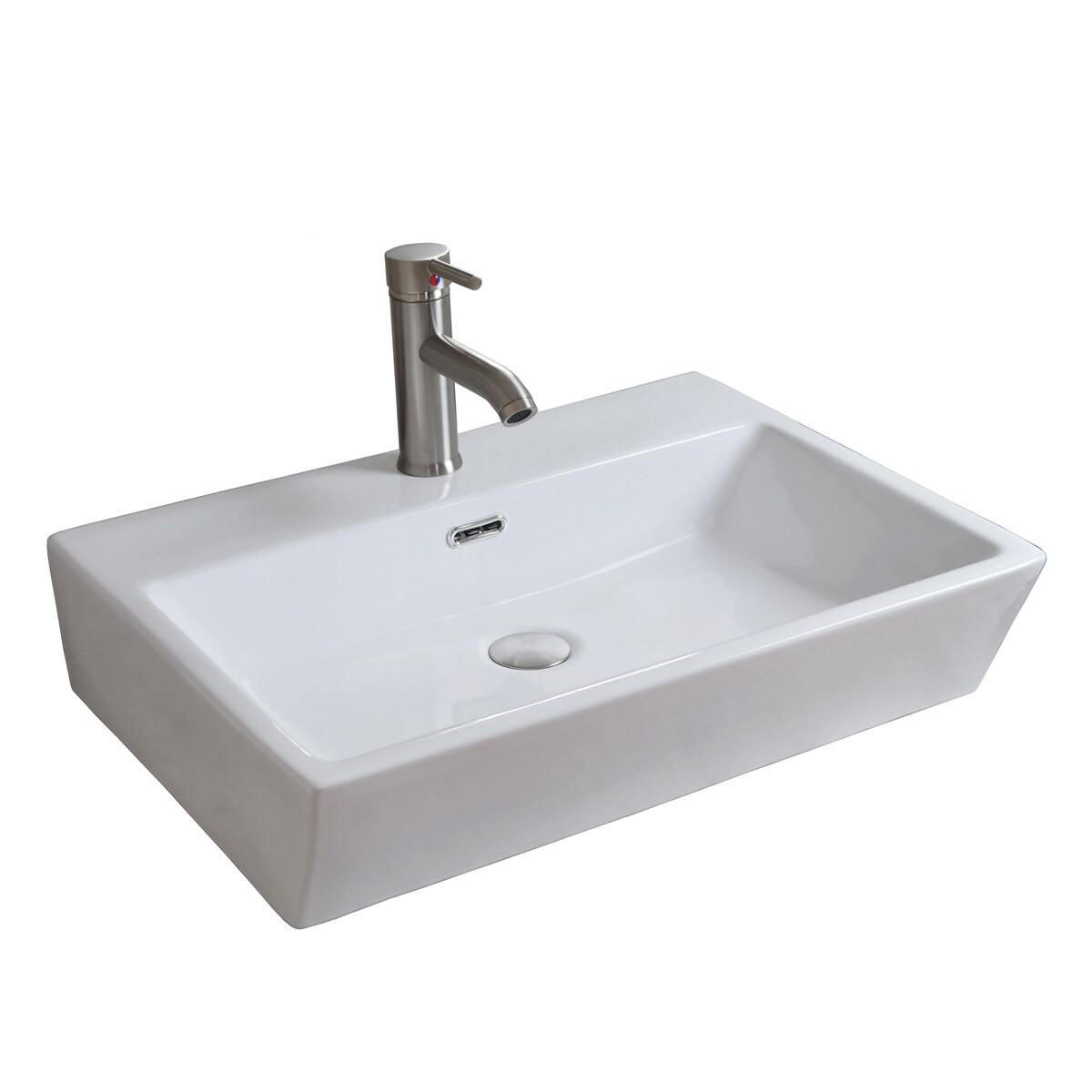 Paquete Satin con Lavabo Cerámico Llave y Desagües Esatto Glam $2,678