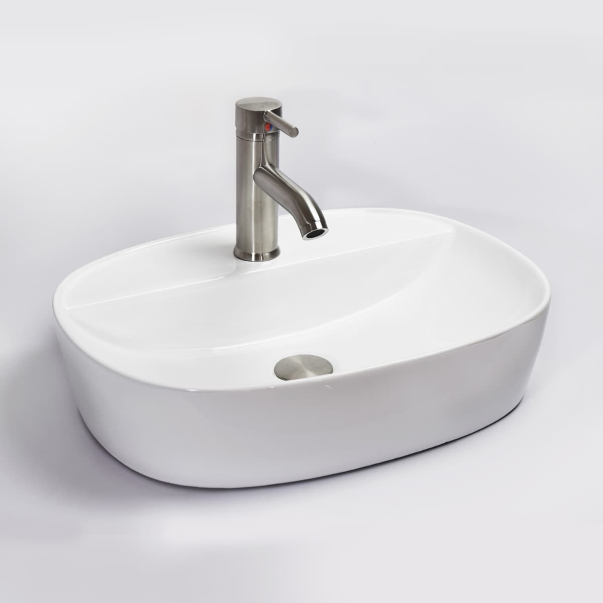 Lavabo + Válvula + Céspol + Llave Esatto Kit Skanda color Blanco $2,527