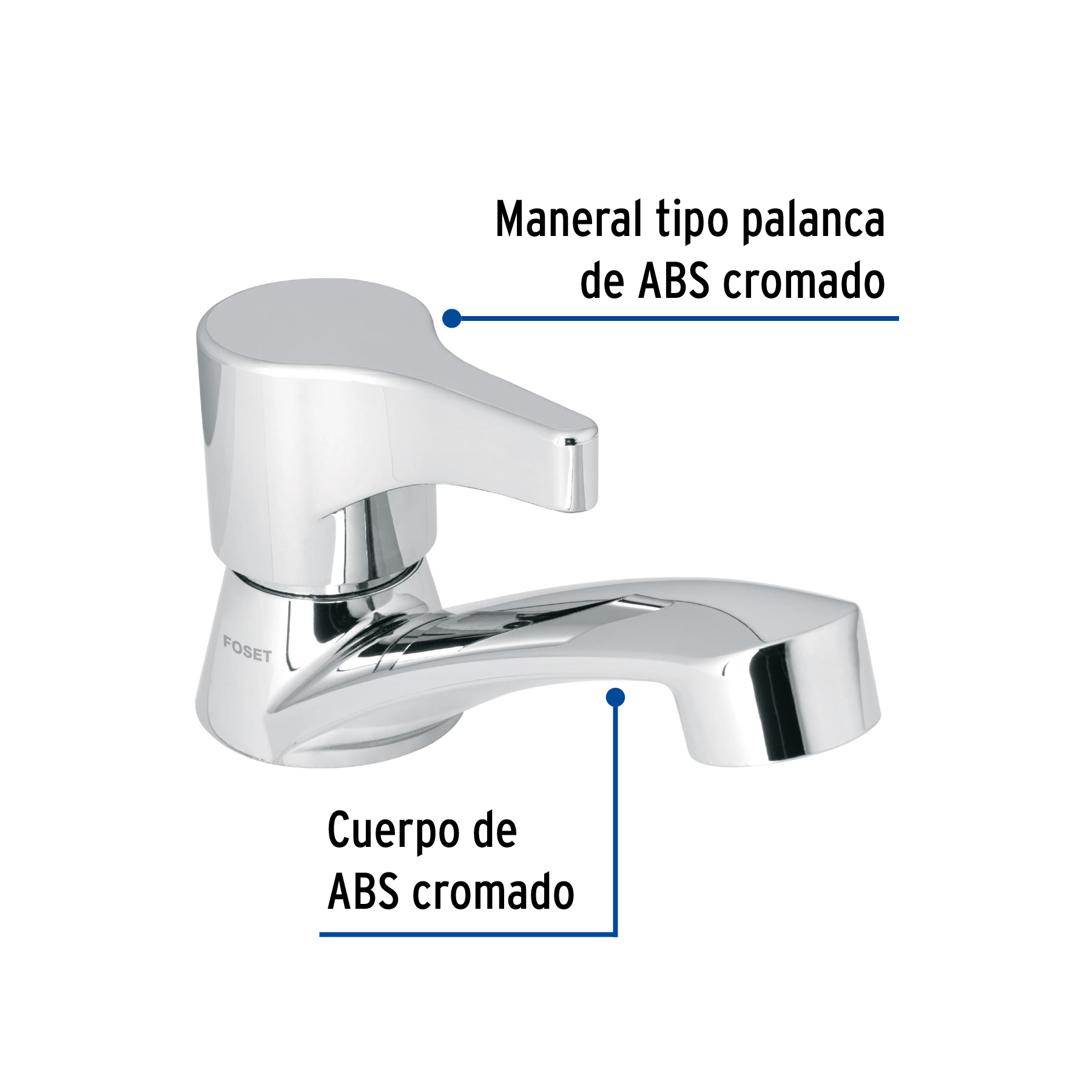 Foto 2 | Llave Individual Para Lavabo, Abs, Maneral Palanca, Foset