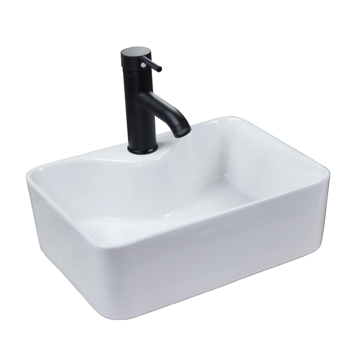 Paquete con Lavabo Llave y Desagües Esatto Econokit Fidem Mini N