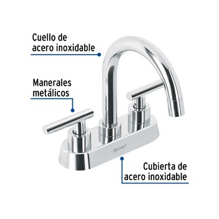 Foto 2 | Mezcladora para Lavabo Foset color Plata