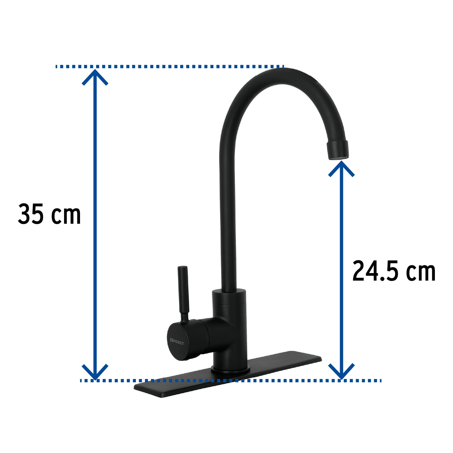 Foto 4 pulgar | Monomando para Fregadero Truper Foset Negro