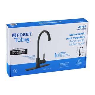 Foto 4 | Monomando para Fregadero Truper Foset Negro