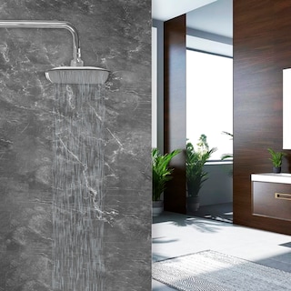 Foto 2 | Regadera Meer-CNX RCT309 color Plata Faucets Cuadrada con Tubo de 27 CM de ABS y Acero Inoxidable Cromada