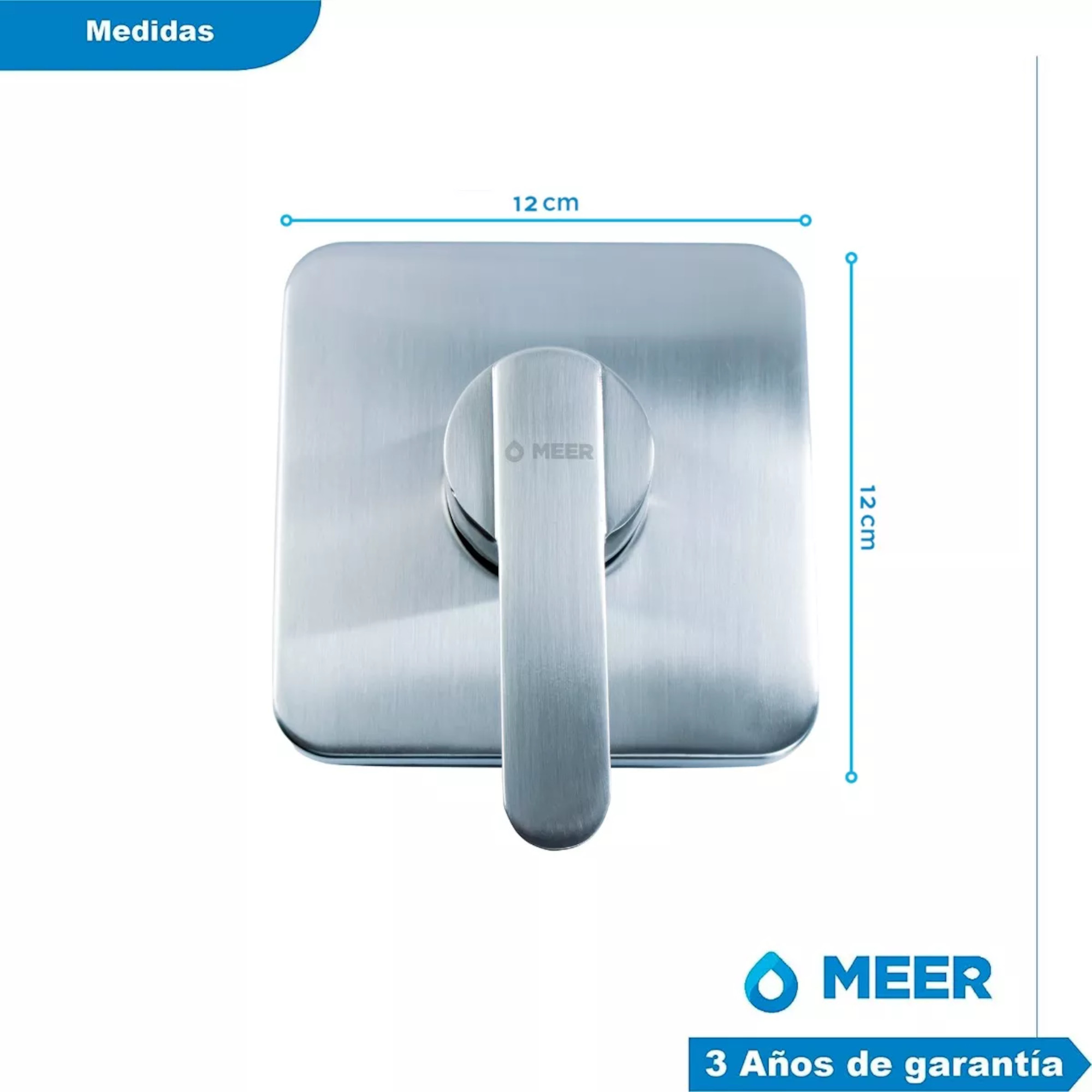 Foto 6 pulgar | Meer Faucets By Cnx - Set De Regadera Con Tubo, Mezcladora Para Regadera Y Organizador Para Baño De Acero Inoxi