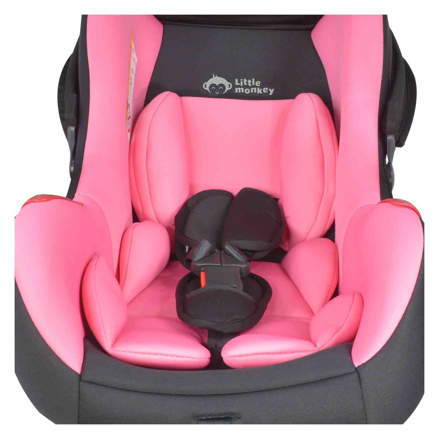 Foto 3 pulgar | Asiento Porta bebé Little Monkey mkz-asicap013ros color Rosa Mecedora Tipo Moisés Ergonómico para Auto