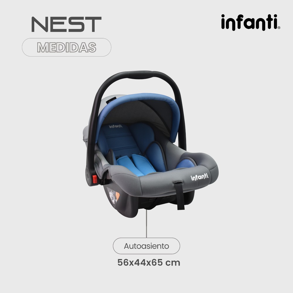 Foto 5 | Autoasiento Infanti Nest Grupo 0 Hasta 13 Kg Color Azul