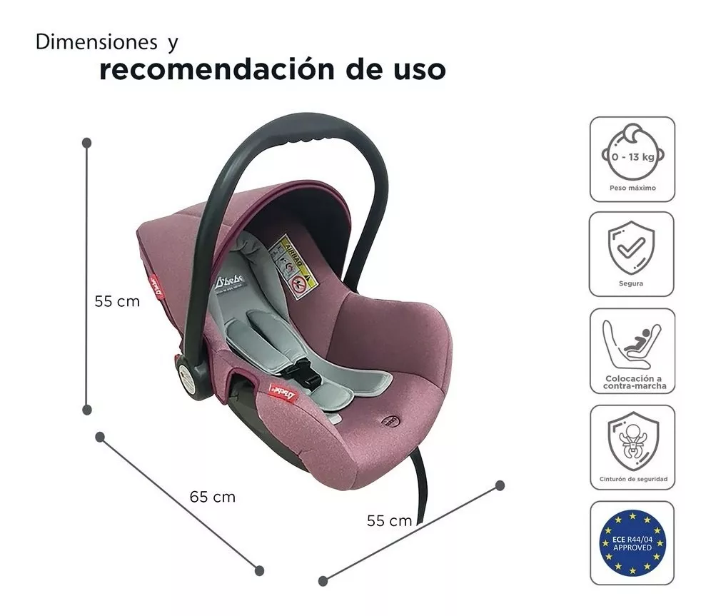 Foto 6 pulgar | Portabebe Autoasiento D Bebe Mai Travel 3 En 1