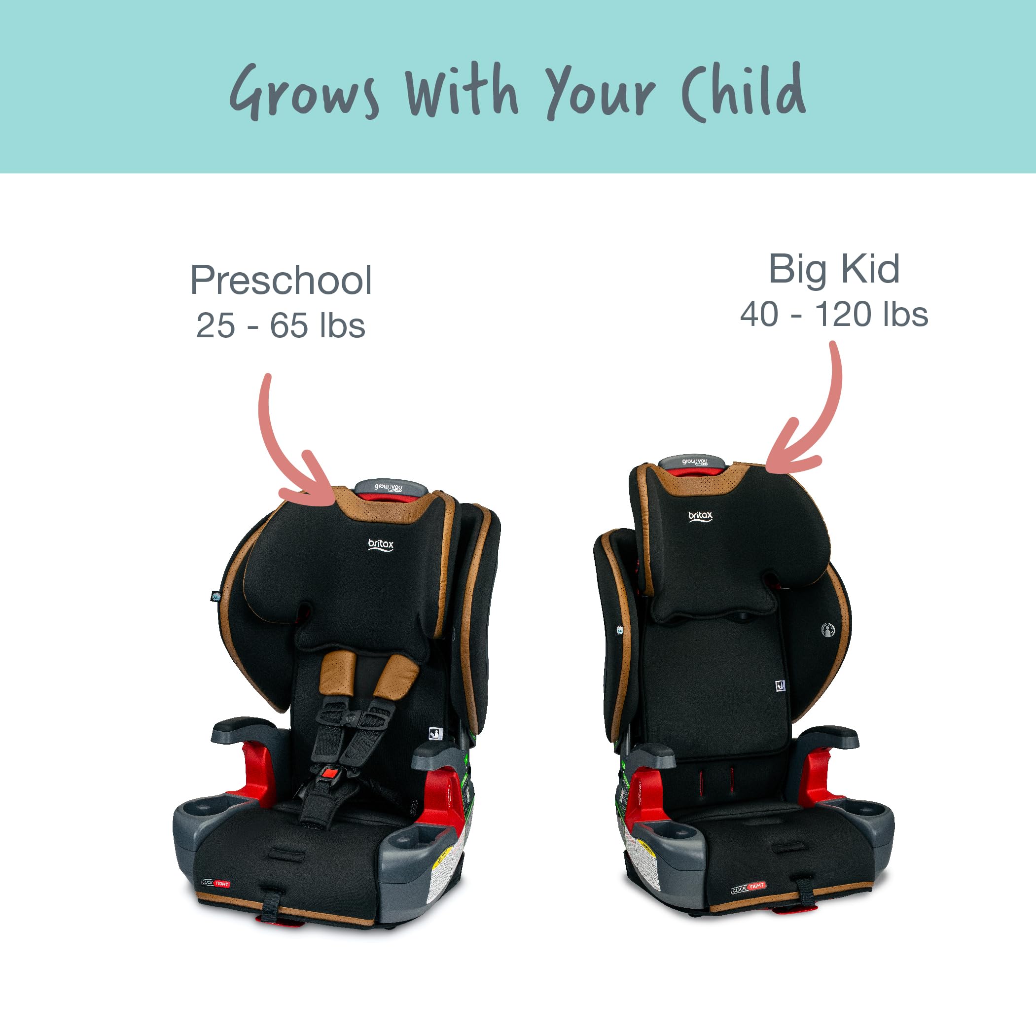 Foto 3 pulgar | Asiento De Coche Britax Grow With You Clicktight Harness-2-booster - Venta Internacional.