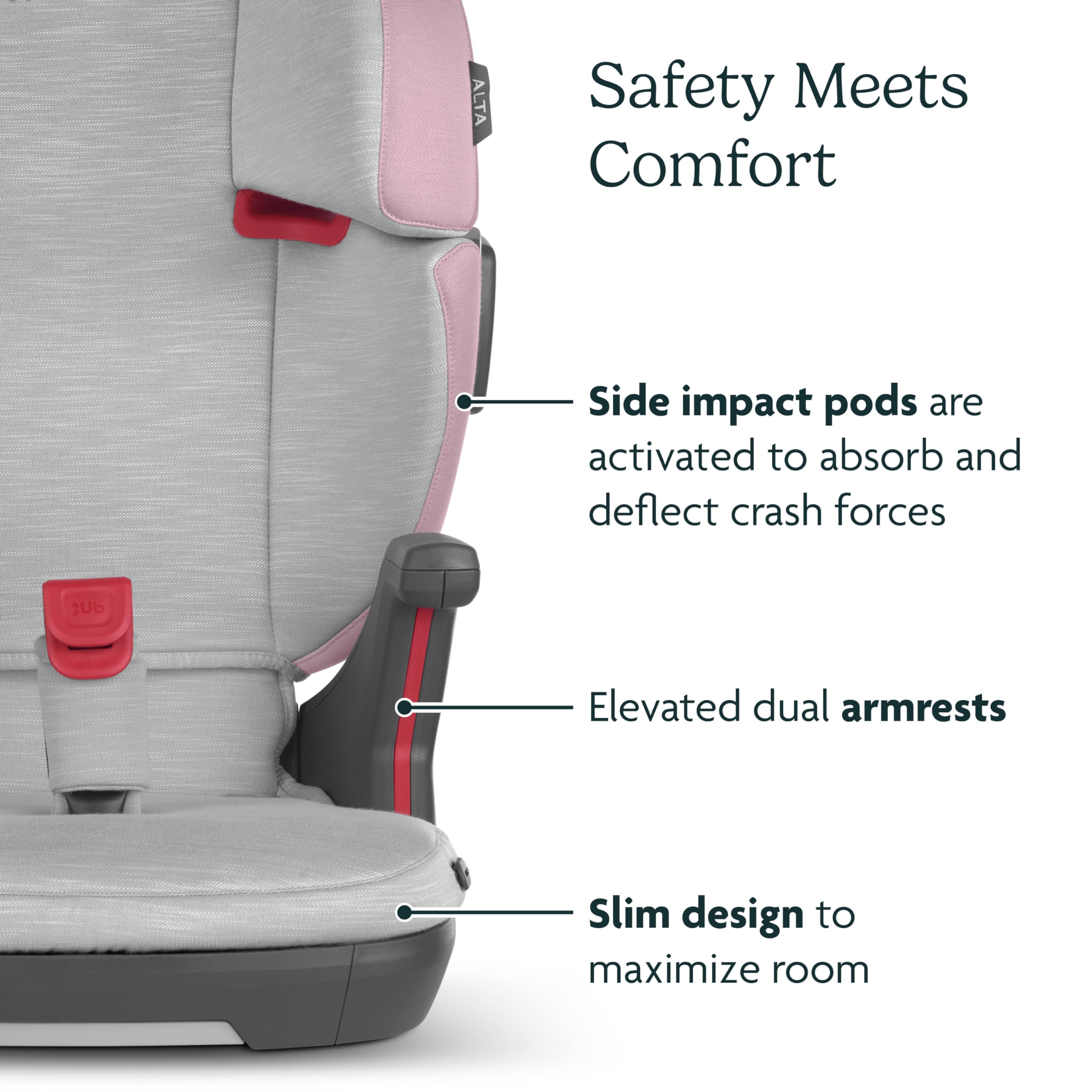 Foto 6 | Asiento Elevador Con Respaldo Alto Uppababy Alta V2 Iris Gris/lavanda - Venta Internacional.