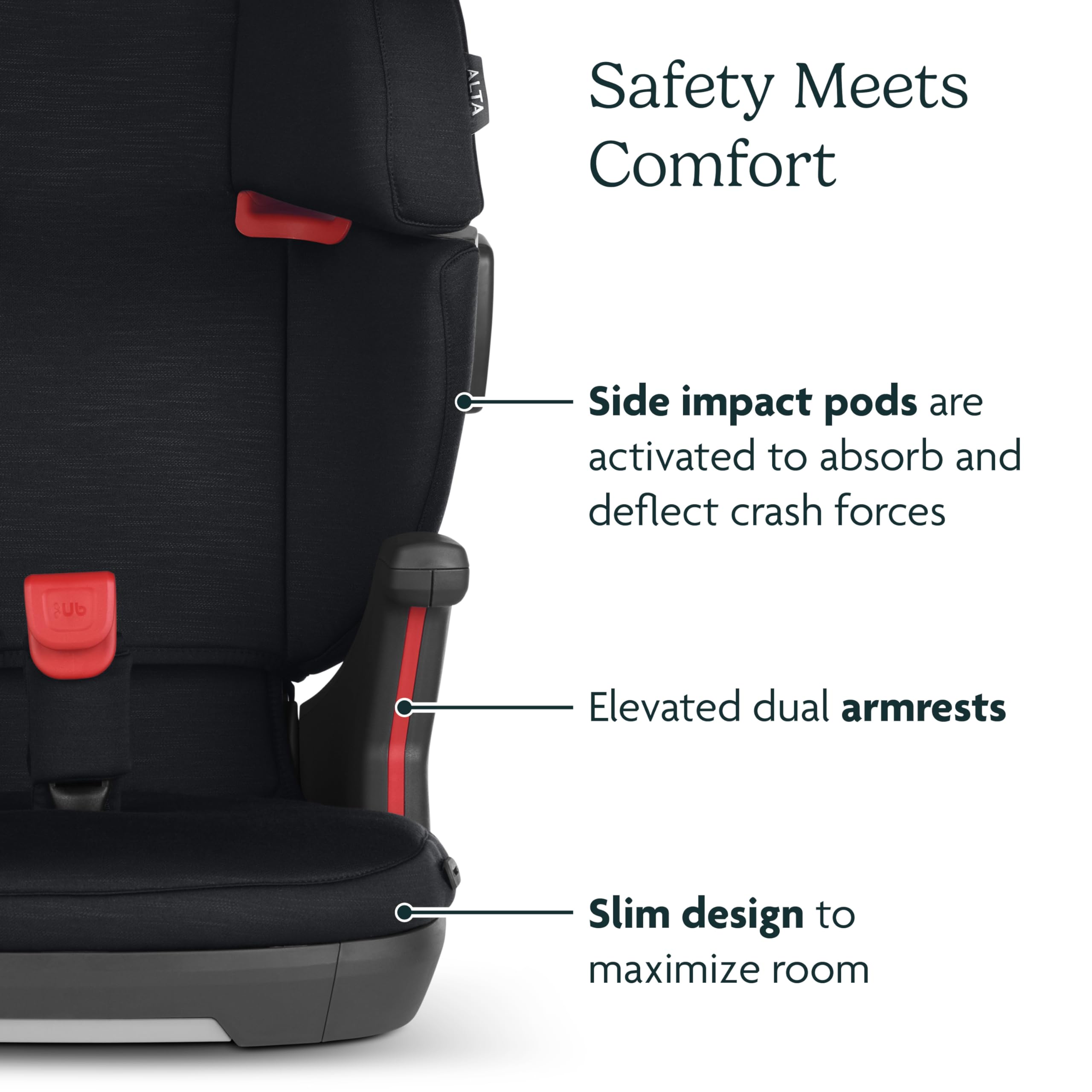Foto 6 | Asiento Elevador Con Respaldo Alto Uppababy Alta V2 Jake Black Melange - Venta Internacional.