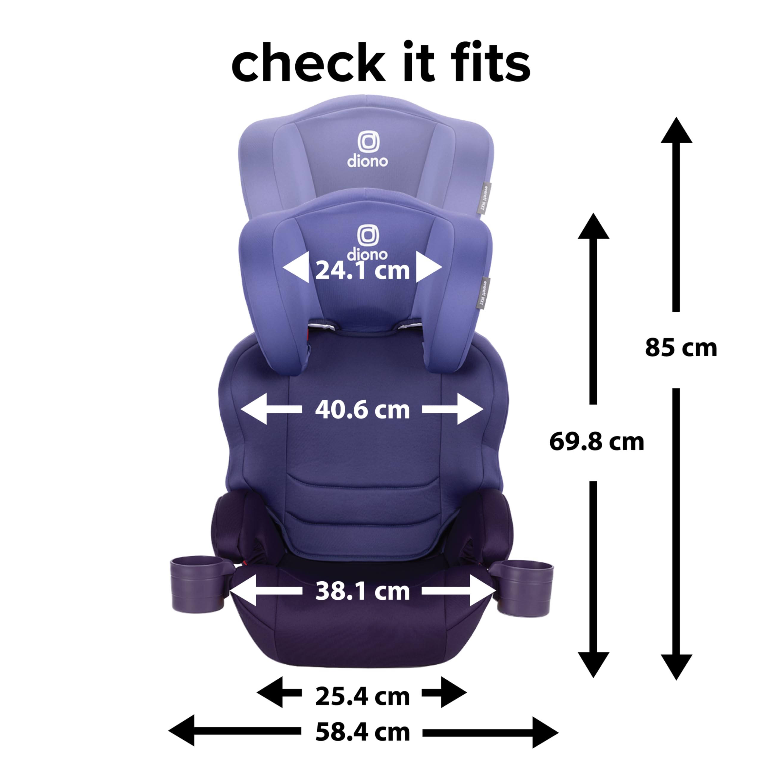 Foto 7 pulgar | Asiento De Coche Booster Diono Everett Nxt Con Respaldo Alto, 8 Años, Morado - Venta Internacional.