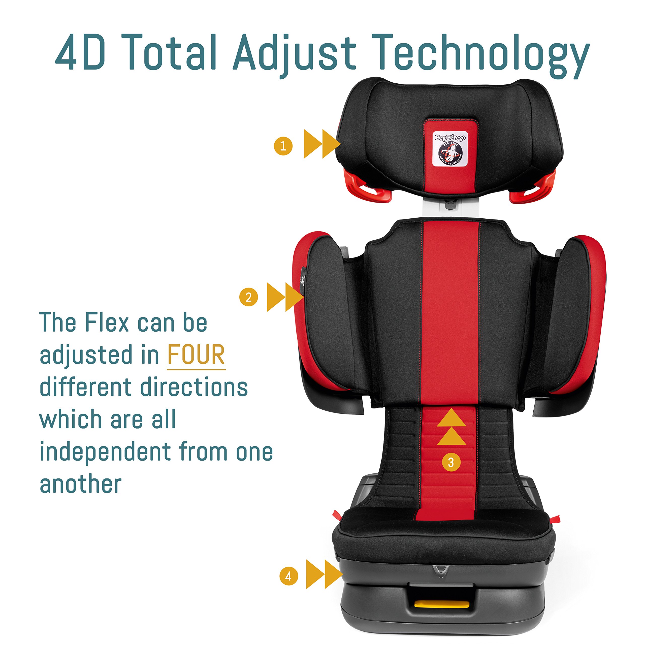 Foto 3 pulgar | Asiento De Coche Booster Peg Perego Viaggio Flex 120 Para 18-54 Kg - Venta Internacional.