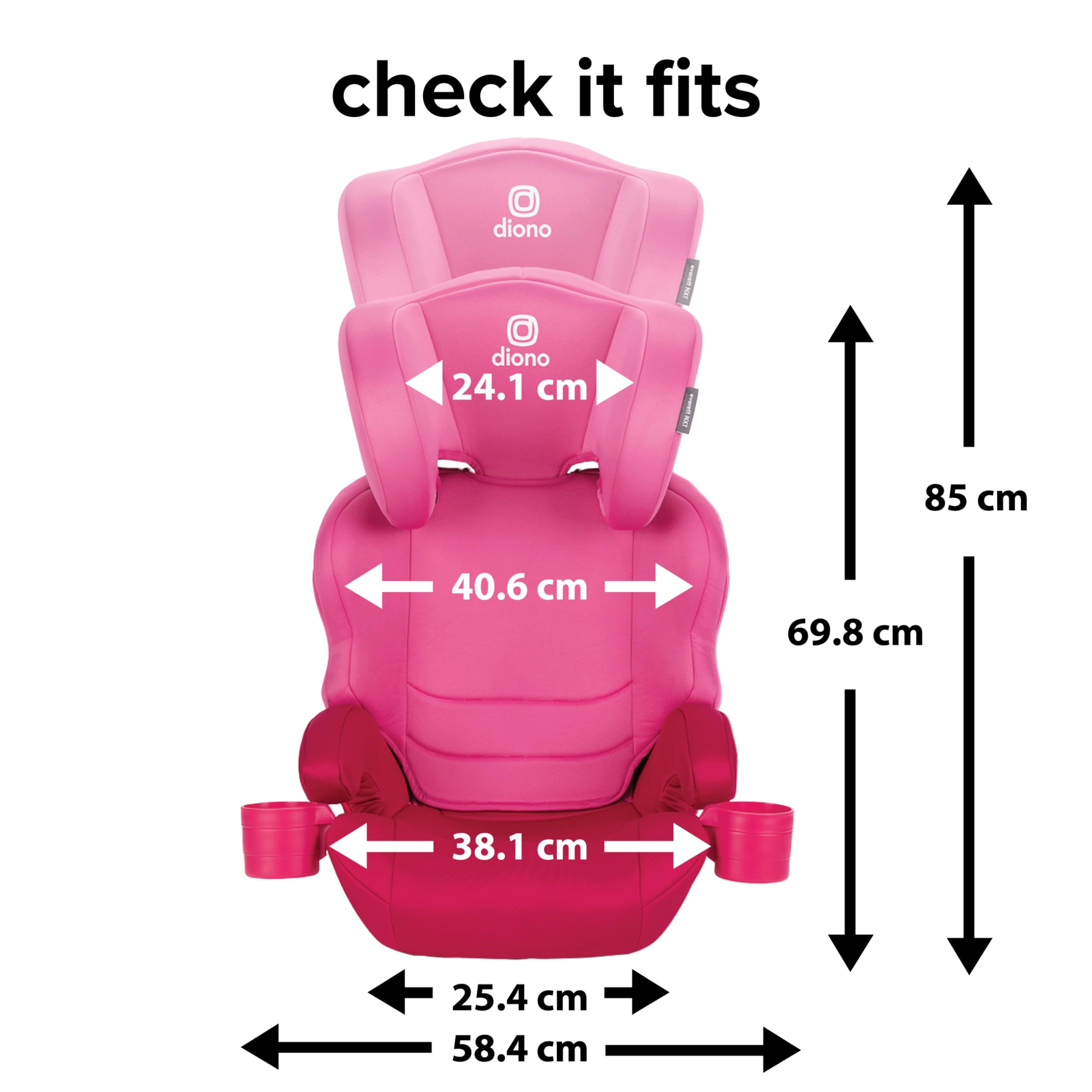 Foto 7 pulgar | Porta Bebé Diono Rosa para Auto-Venta Internacional