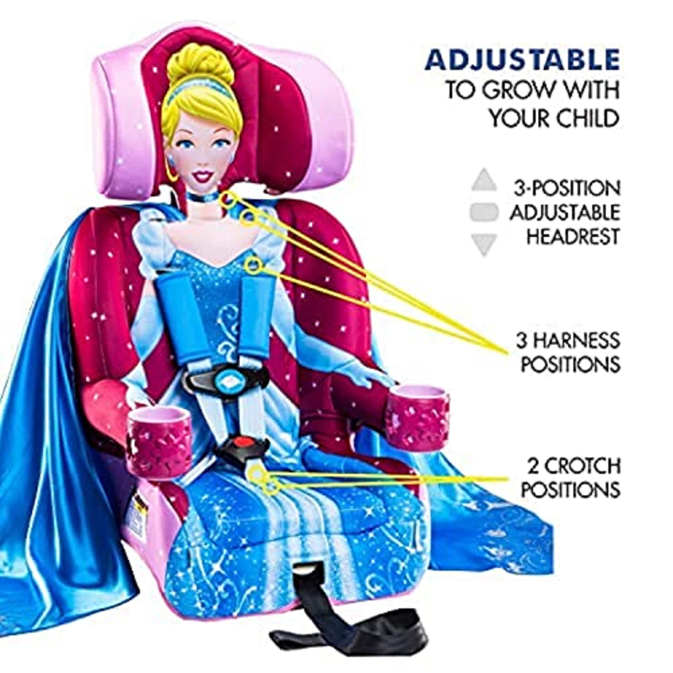 Foto 4 pulgar | Asiento de Coche Booster Kidbrace Disney Pink Cinderella - Venta Internacional