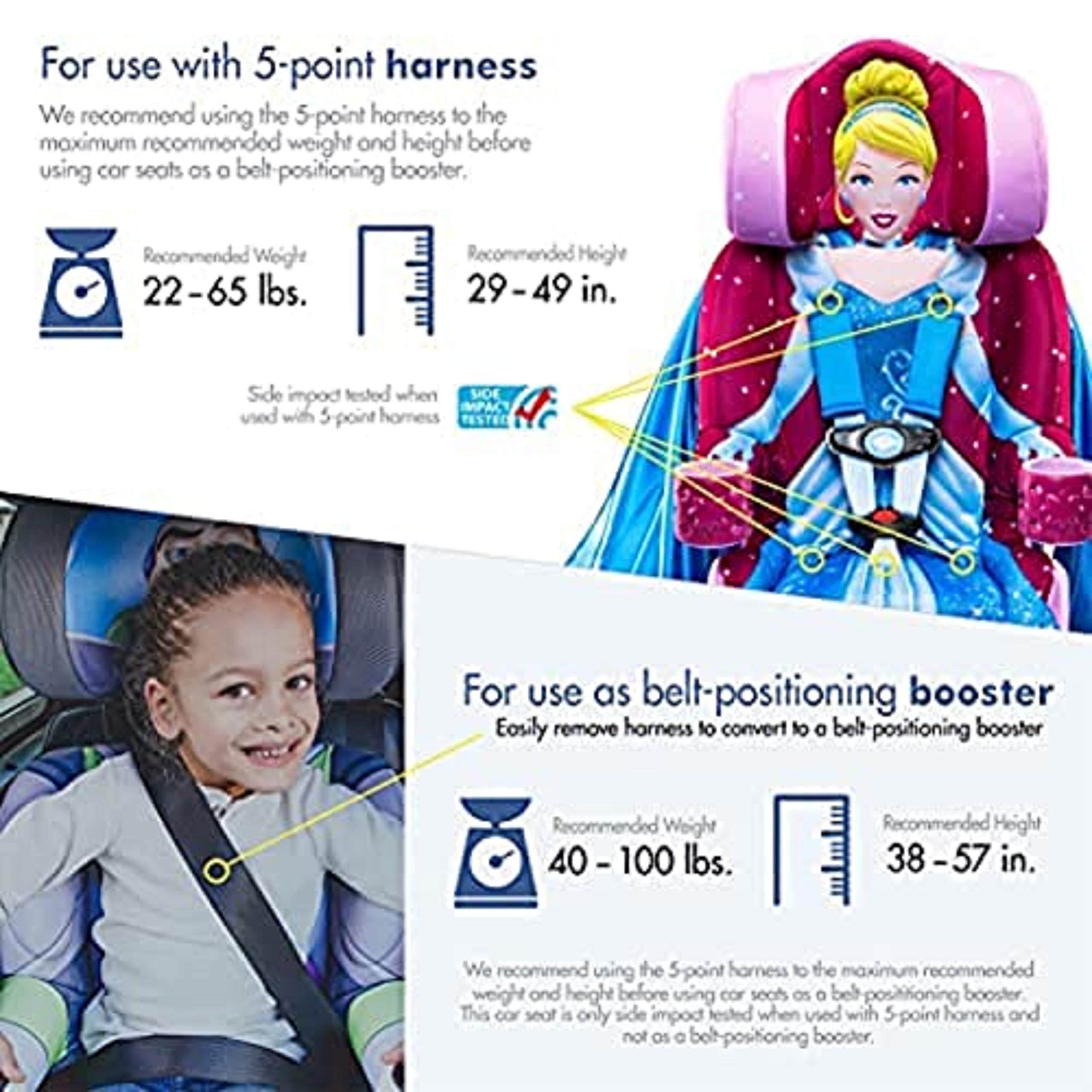 Foto 6 pulgar | Asiento de Coche Booster Kidbrace Disney Pink Cinderella - Venta Internacional