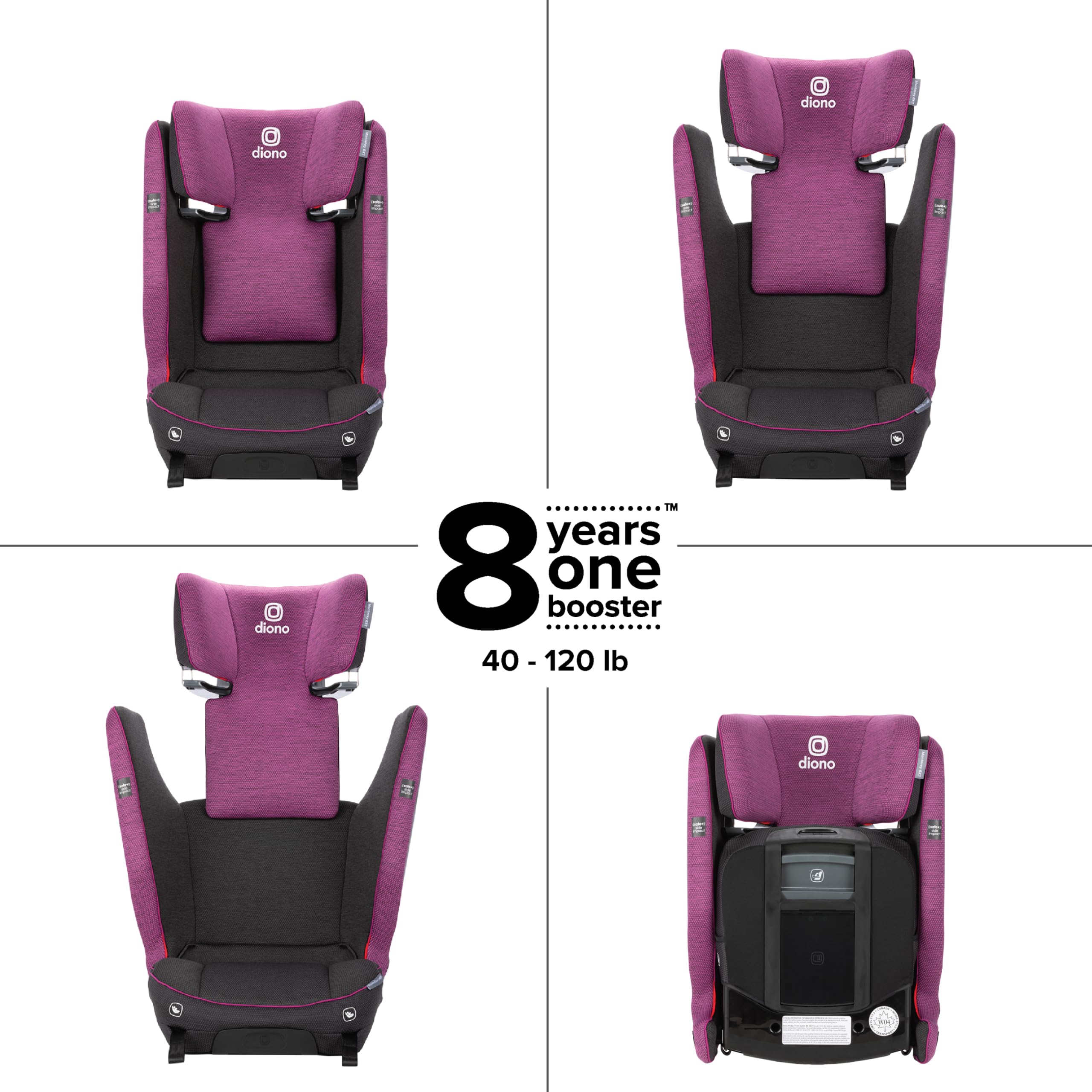 Foto 4 pulgar | Portabebés Diono Monterey 6xt Safeplus con Respaldo Alto para Niño de 18 a 54 kg - Venta Internacional